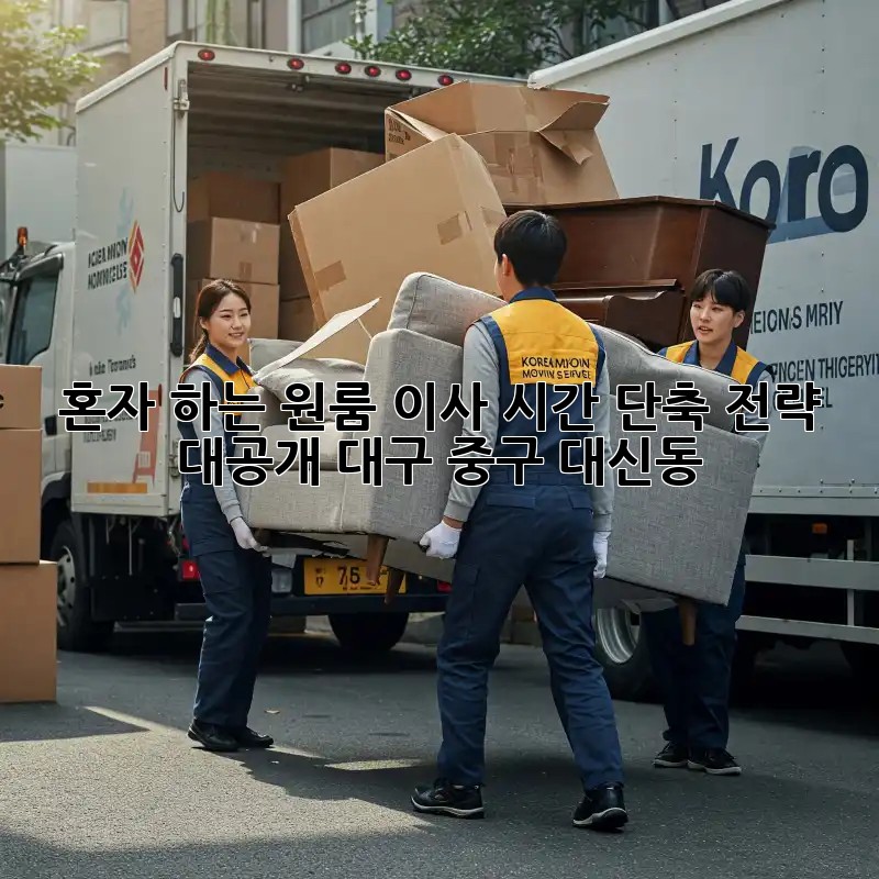 혼자 하는 원룸 이사? 시간 단축 전략 대공개! (대구 중구 대신동)