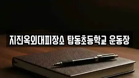 지진옥외대피장소 탑동초등학교 운동장