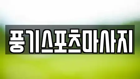 풍기스포츠마사지