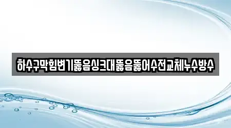 하수구막힘변기뚫음싱크대뚫음뚫어수전교체누수방수