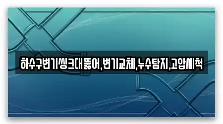 하수구변기씽크대뚫어,변기교체,누수탐지,고압세척