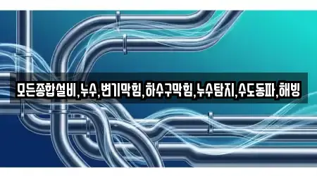 모든종합설비,누수,변기막힘,하수구막힘,누수탐지,수도동파,해빙