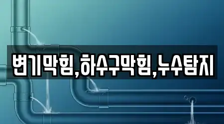변기막힘,하수구막힘,누수탐지