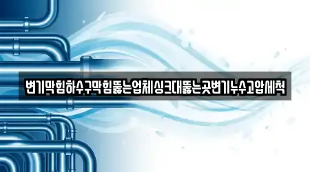 변기막힘하수구막힘뚫는업체싱크대뚫는곳변기누수고압세척
