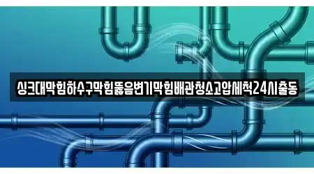 싱크대막힘하수구막힘뚫음변기막힘배관청소고압세척24시출동