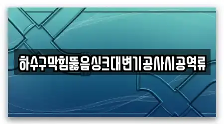 하수구막힘뚫음싱크대변기공사시공역류