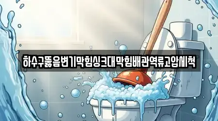 하수구뚫음변기막힘싱크대막힘배관역류고압세척