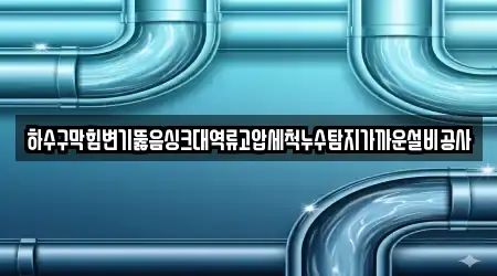 하수구막힘변기뚫음싱크대역류고압세척누수탐지가까운설비공사