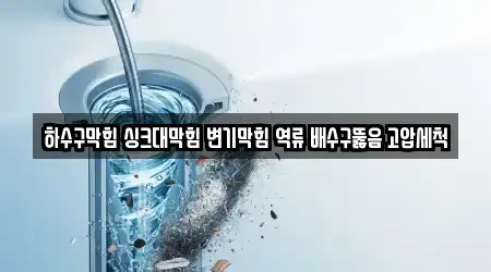 하수구막힘 싱크대막힘 변기막힘 역류 배수구뚫음 고압세척
