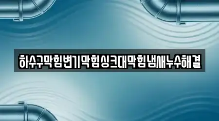 하수구막힘변기막힘싱크대막힘냄새누수해결