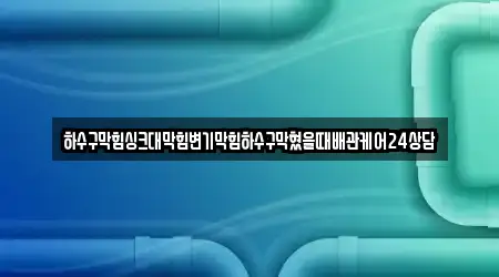 하수구막힘싱크대막힘변기막힘하수구막혔을때배관케어24상담