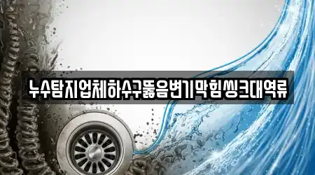 누수탐지업체하수구뚫음변기막힘씽크대역류