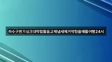 하수구변기싱크대막힘뚫음교체냄새제거막혔을때뚫어뻥24시