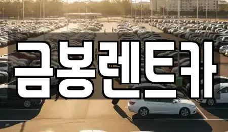 경기도 군포시 렌트카 전문 금봉렌트카