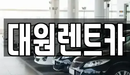 대전 서구 둔산동 단기렌트카 전문 대원렌트카