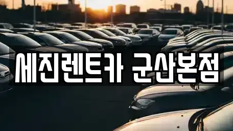 전북 군산시 장기렌트카 전문 세진렌트카 군산본점